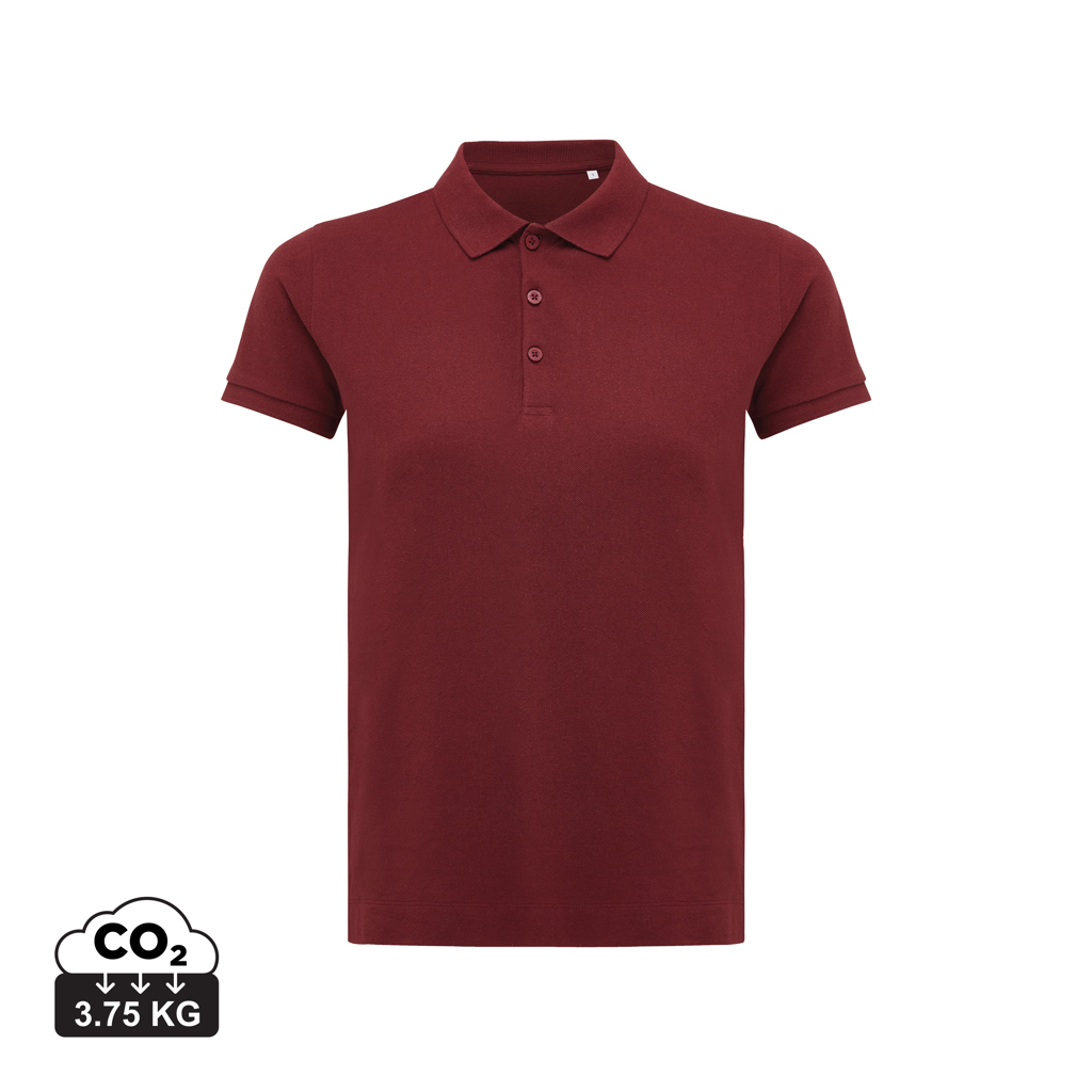 Polo da donna Yosemite in cotone piquet riciclato, rosso bor