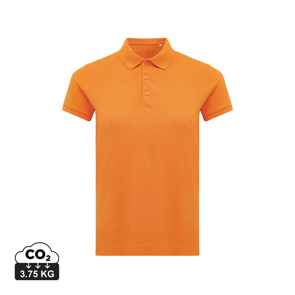 Yosemite women recycled cotton pique polo, orange