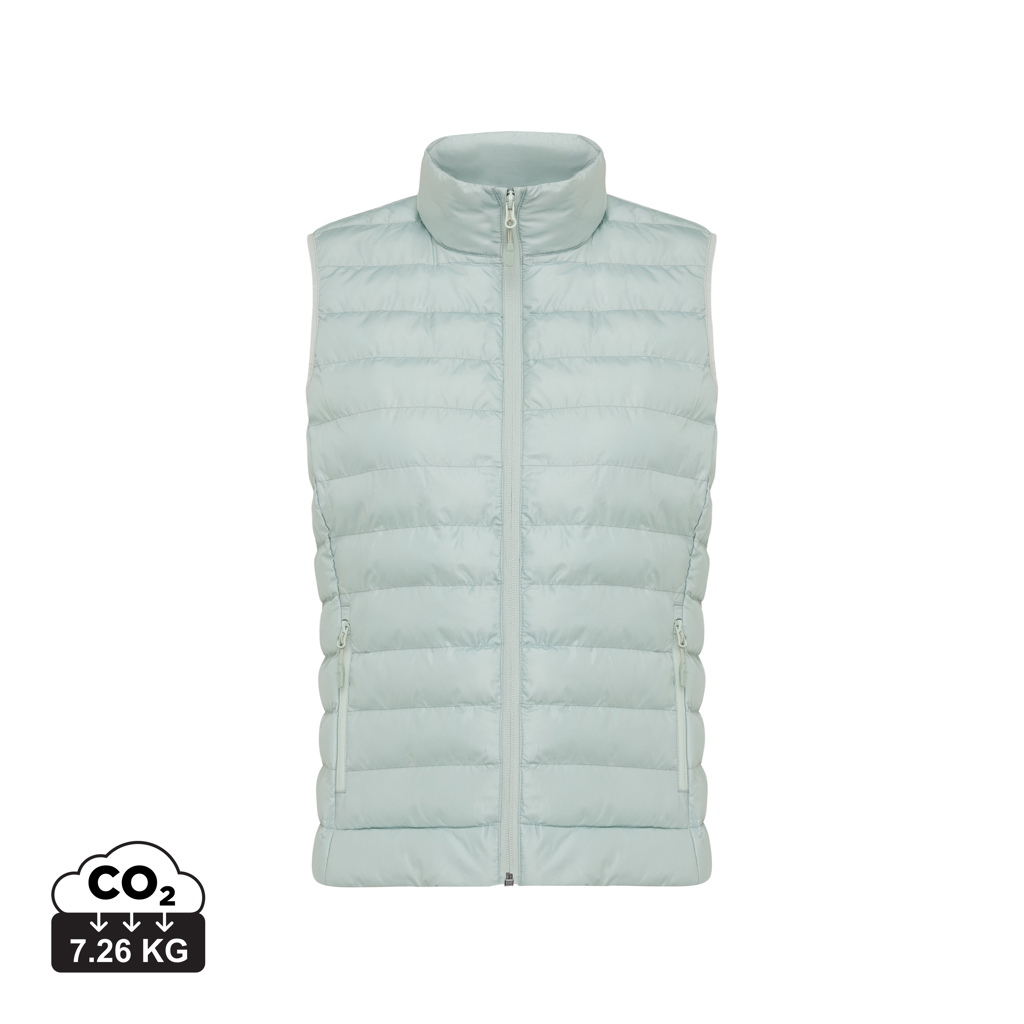 Meru women recycled polyester bodywarmer, iceberg green