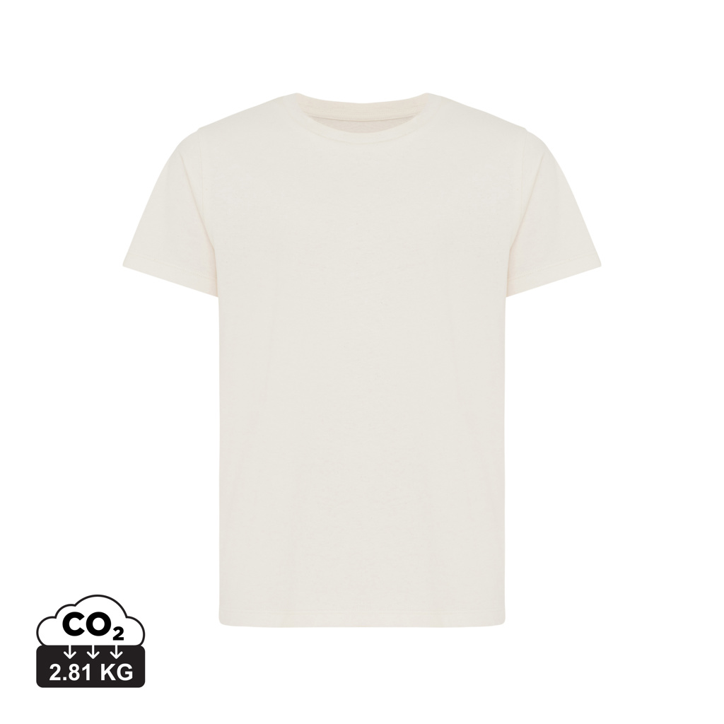 T-shirt da bambino Koli in cotone riciclato, natural raw