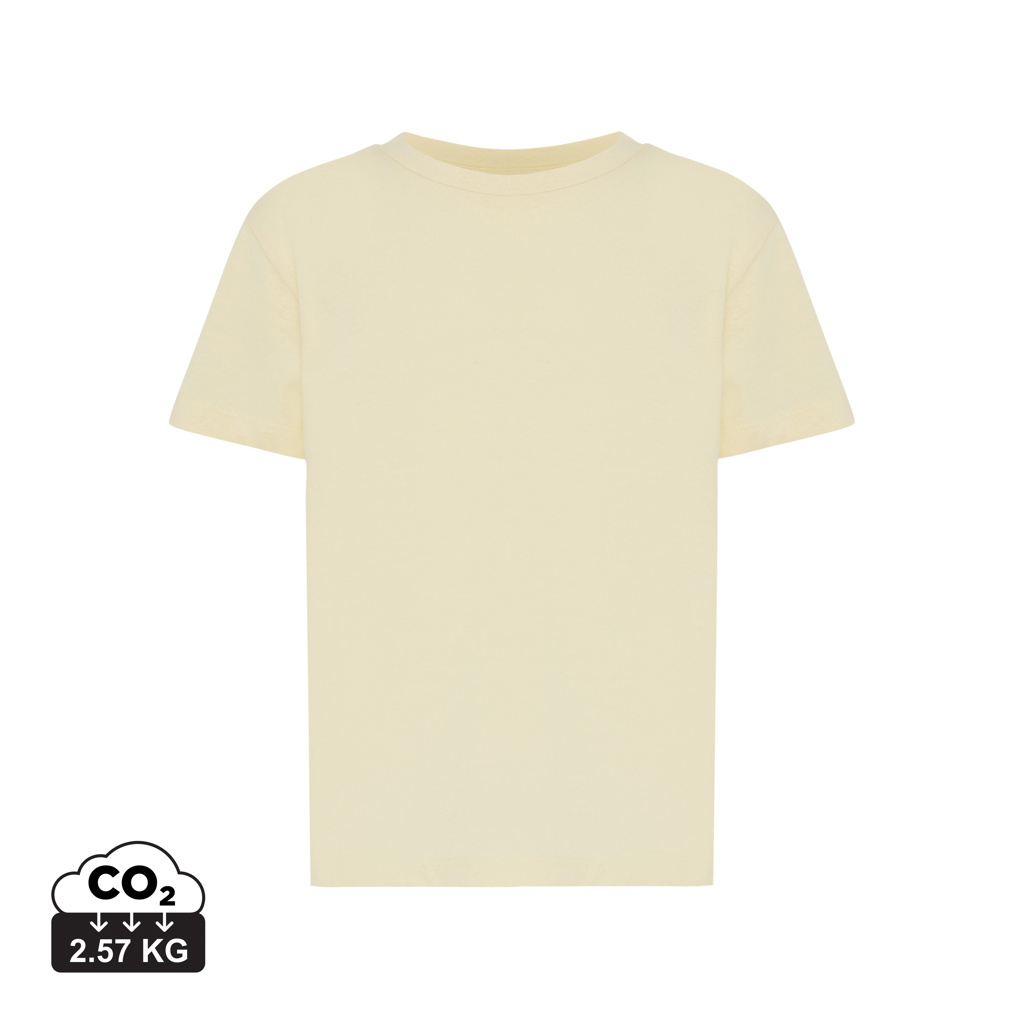 Koli kids lightweight recycled cotton t-shirt, cream yellow