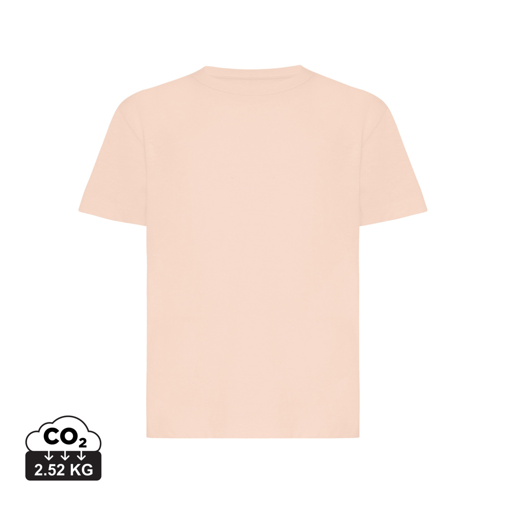 Koli kids lightweight recycled cotton t-shirt, peach nectar