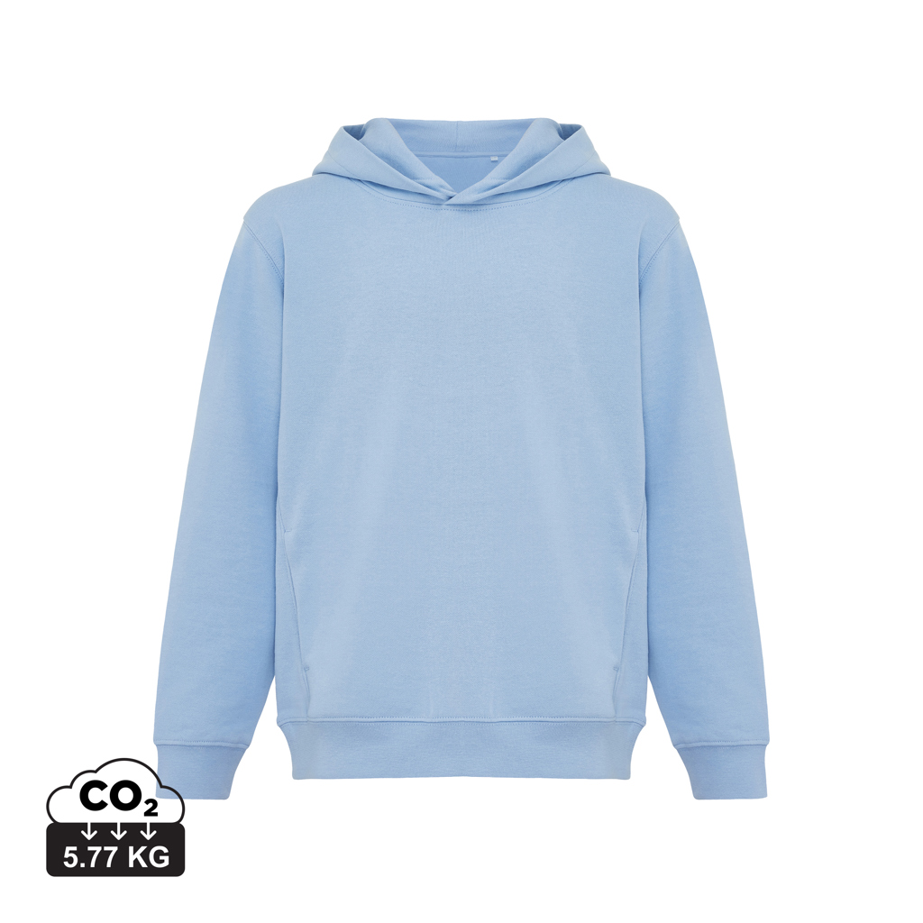 Yengo kids recycled cotton hoodie with sidepockets, sky blue