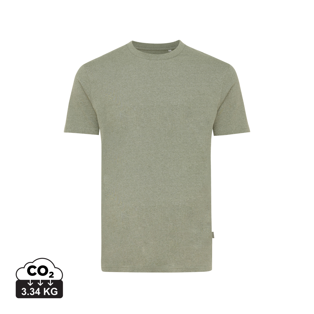 T-shirt Manuel in cotone riciclato non tinto, heather green