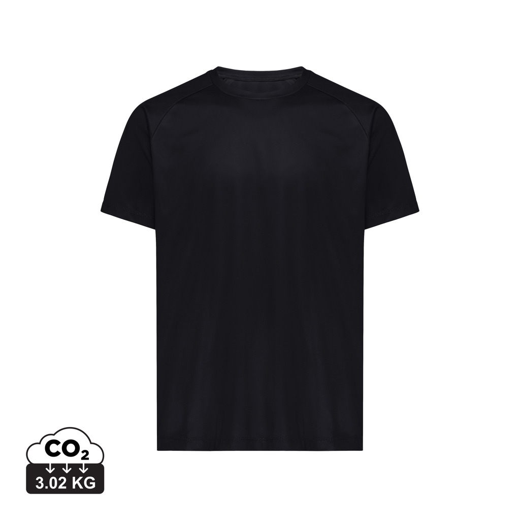 T-shirt sport séchage rapide polyester recyclé Tikal, noir