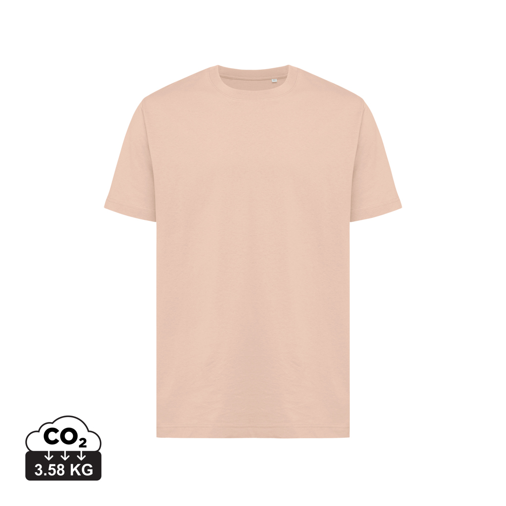 Kakadu relaxed recycled cotton t-shirt, peach nectar