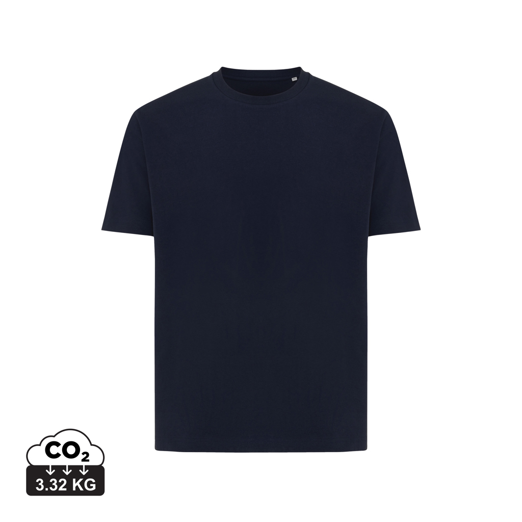 T-shirt coupe boxy en coton recyclé Teide, bleu marine