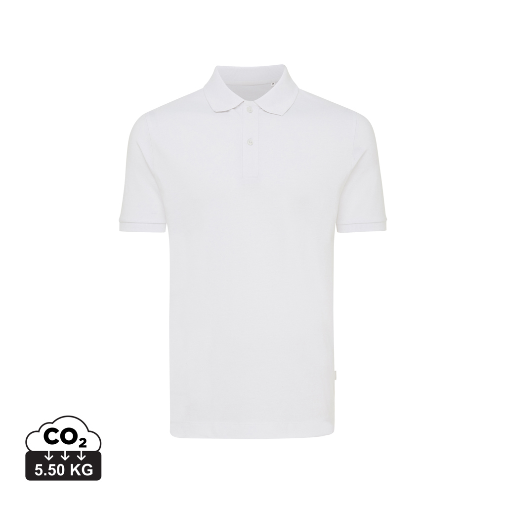 Yosemite recycled cotton pique polo, recycled white