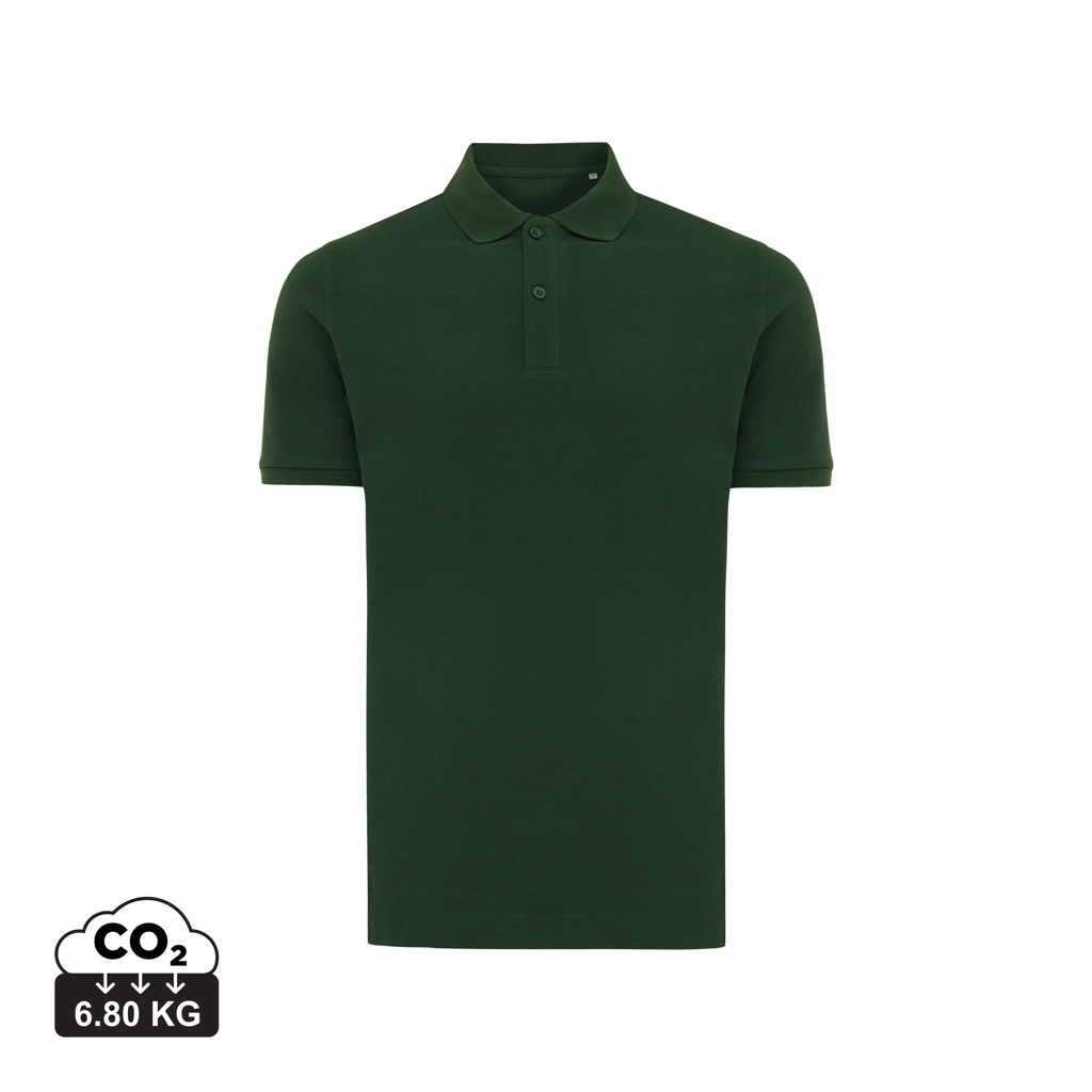 Polo Yosemite in cotone piquet riciclato, forest green