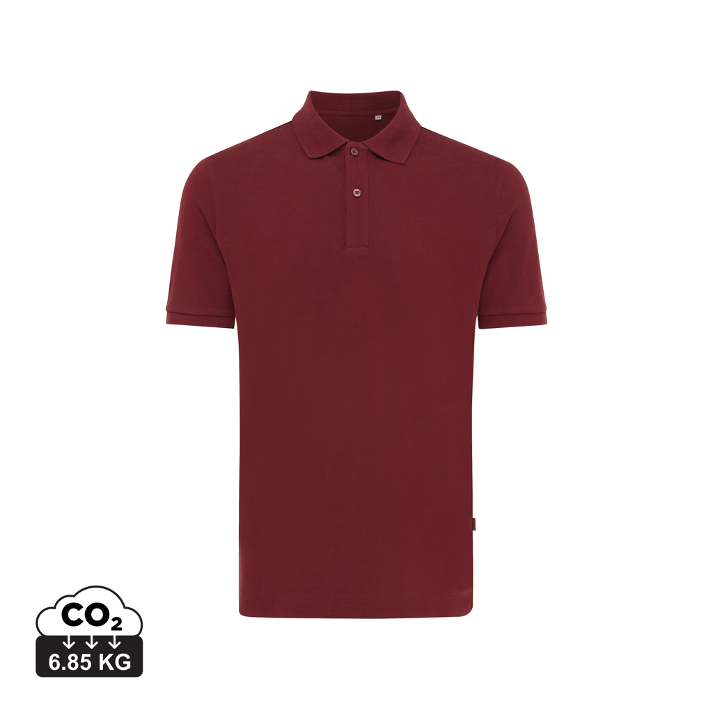 Polo Yosemite in cotone piquet riciclato, rosso bordeaux