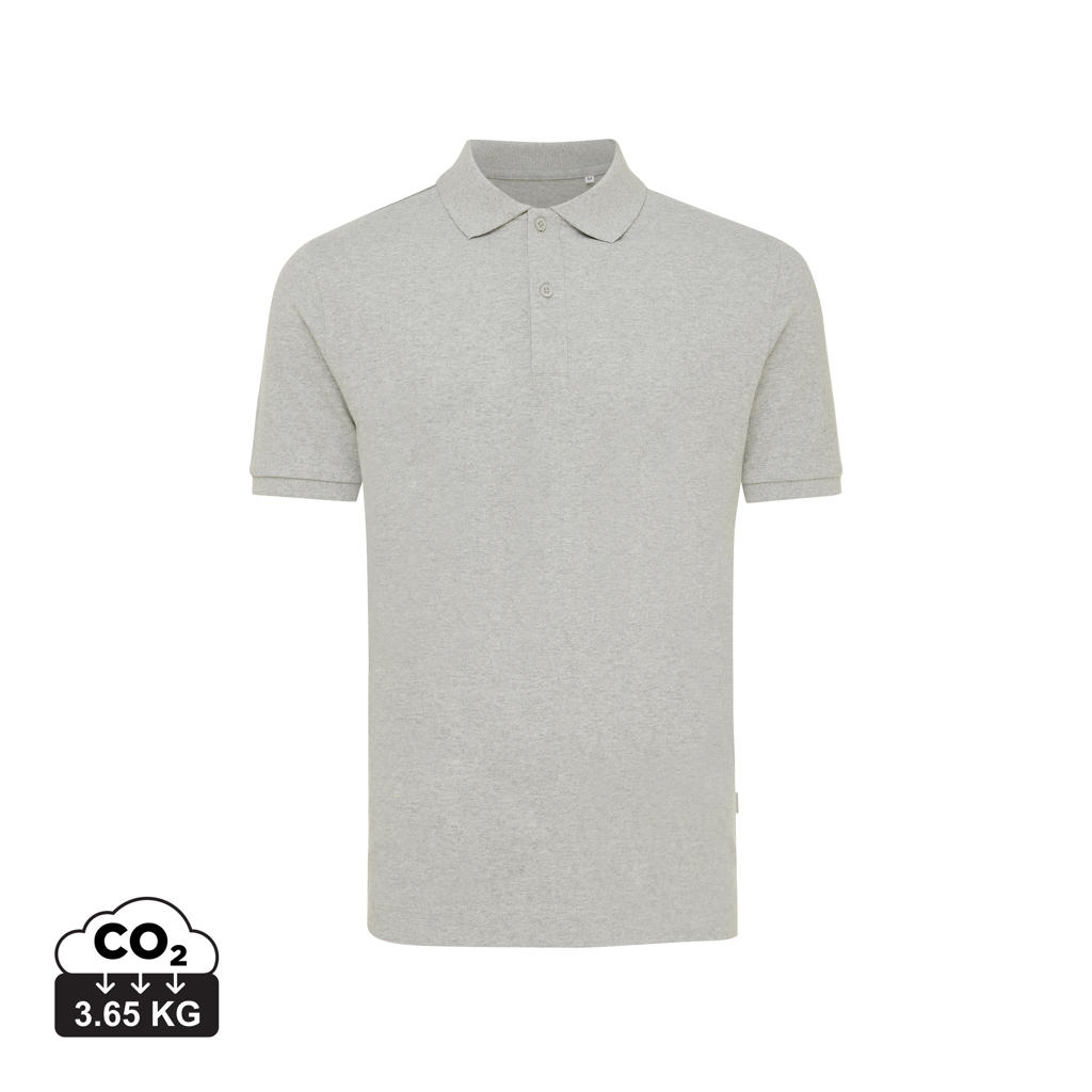 Yosemite recycled cotton pique polo, heather grey