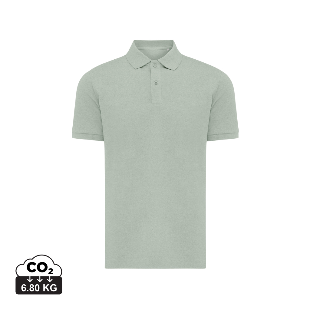 Yosemite recycled cotton pique polo, iceberg green