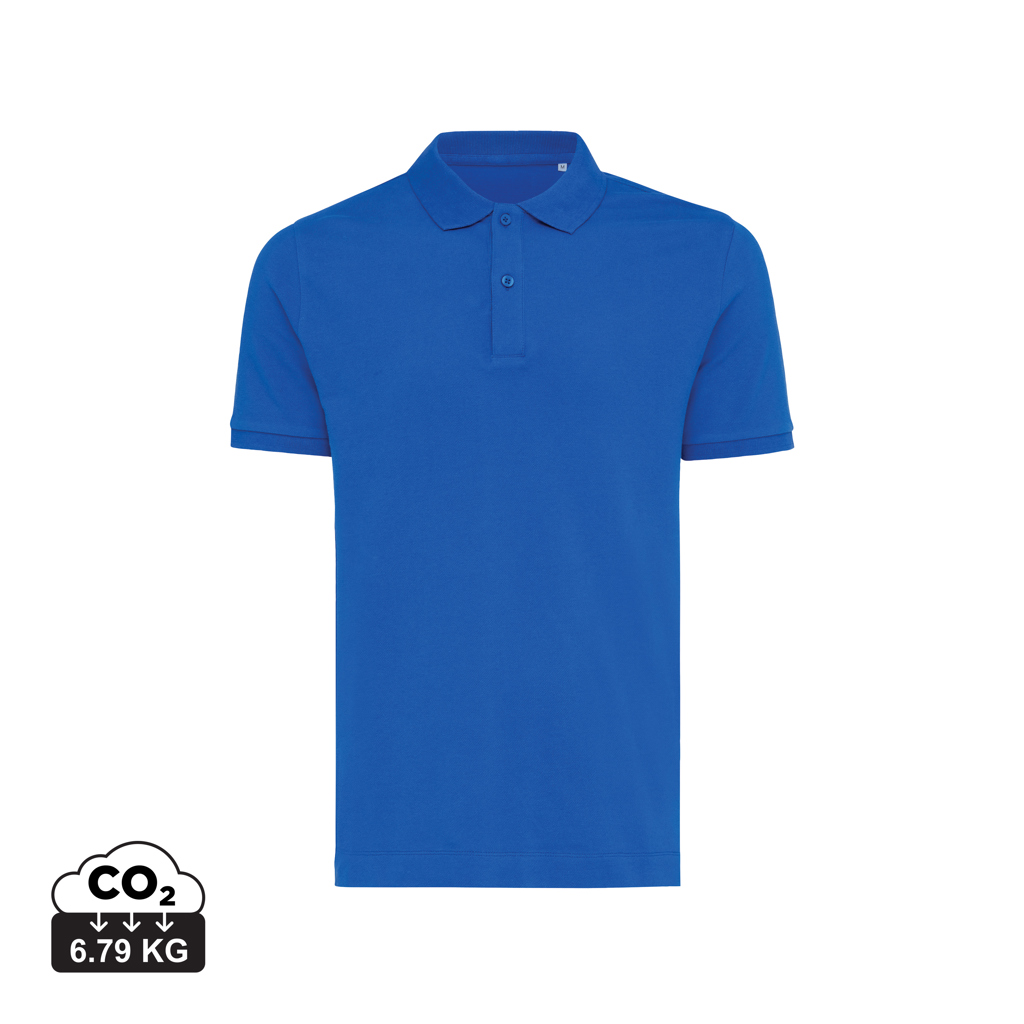Polo Yosemite in cotone piquet riciclato, blu royal