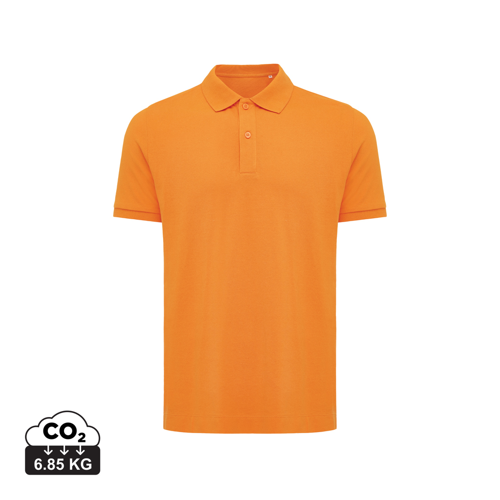 Yosemite recycled cotton pique polo, orange