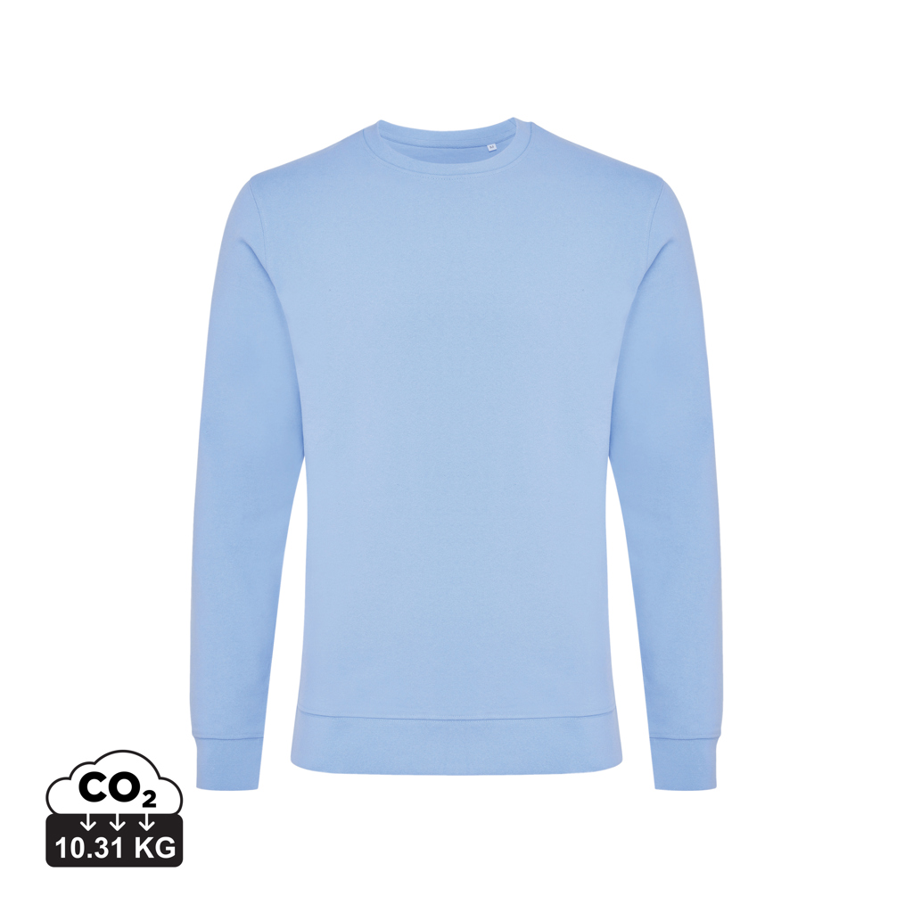 Zion recycled cotton crew neck, sky blue