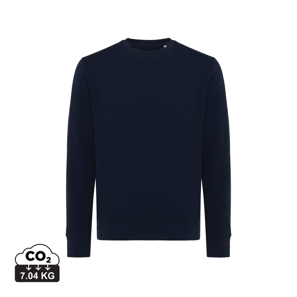 Felpa girocollo leggera Etosha in cotone riciclato, blu navy