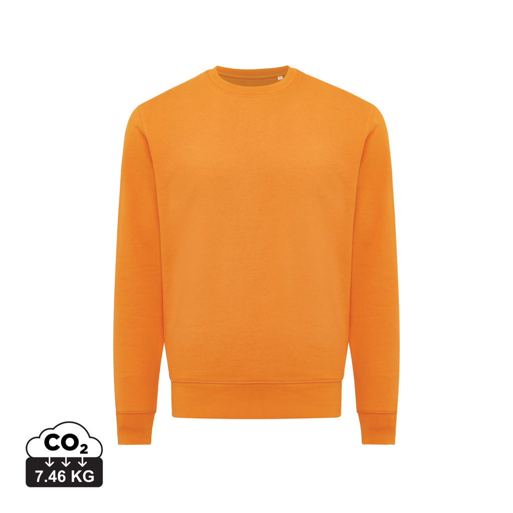 Etosha lightweight recycled cotton crew neck, orange