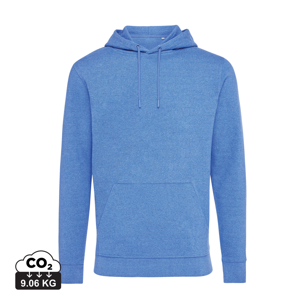 Felpa con cappuccio Torres in cotone riciclato, heather blue