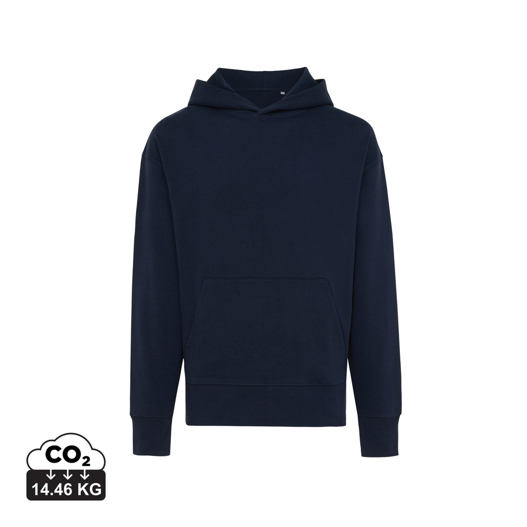 Felpa con capuccio Yoho in cotone riciclato, blu navy