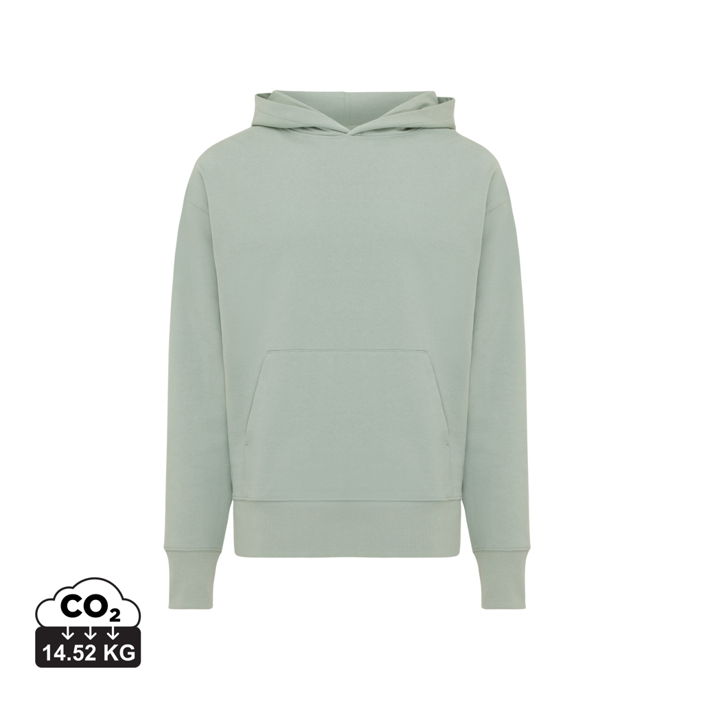 Yoho recycled cotton relaxed hoodie, iceberg green