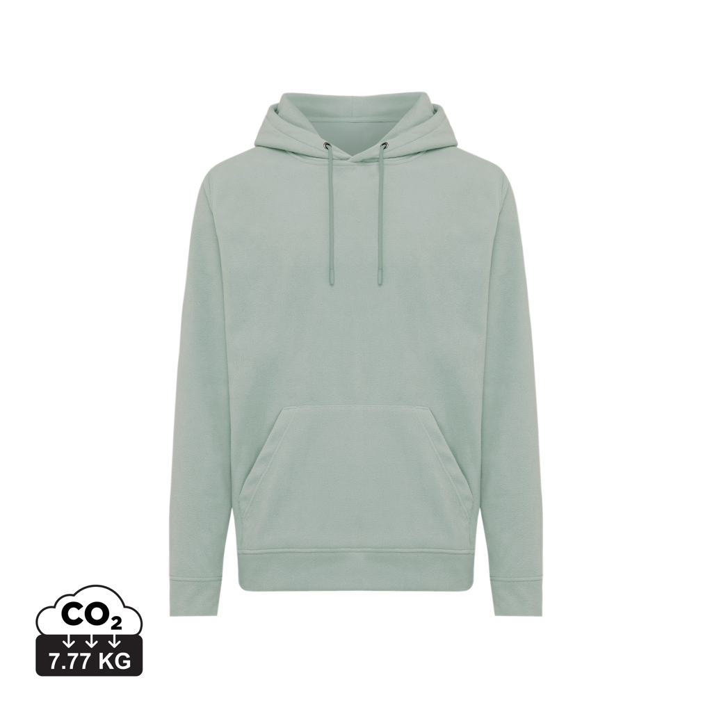 Trivor recycled polyester microfleece hoodie, iceberg green