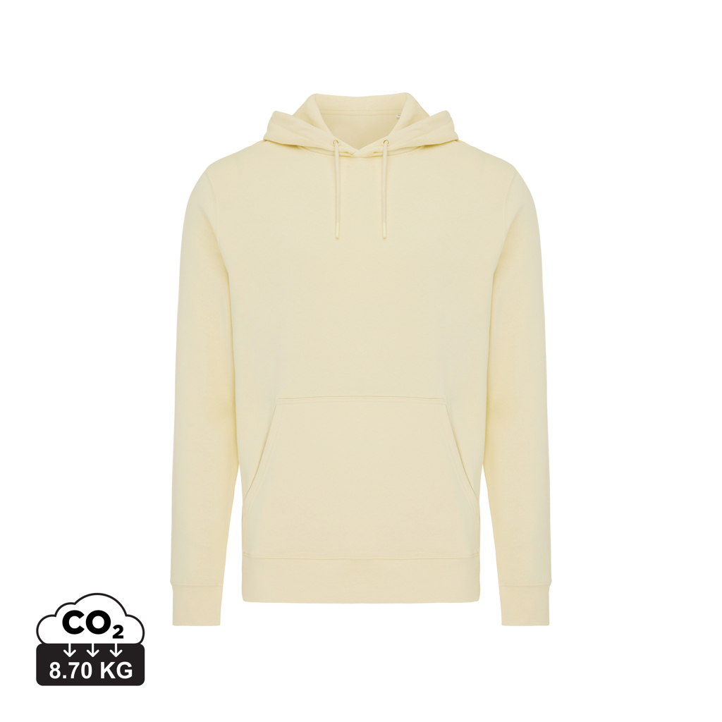 Rila lightweight recycled cotton hoodie, cream yellow