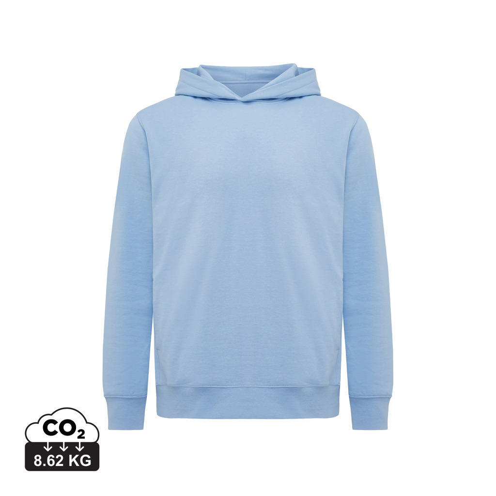 Yengo recycled cotton hoodie with sidepockets, sky blue