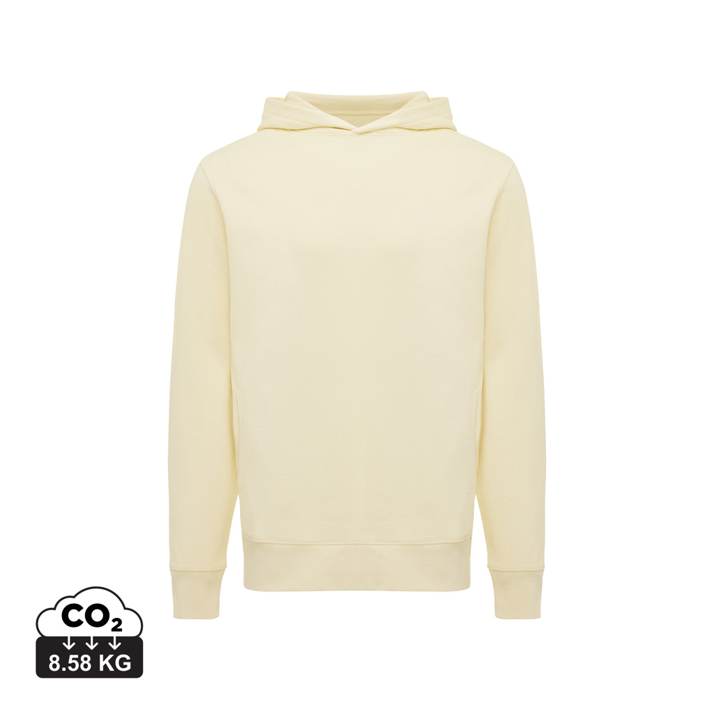 Yengo recycled cotton hoodie with sidepockets, cream yellow