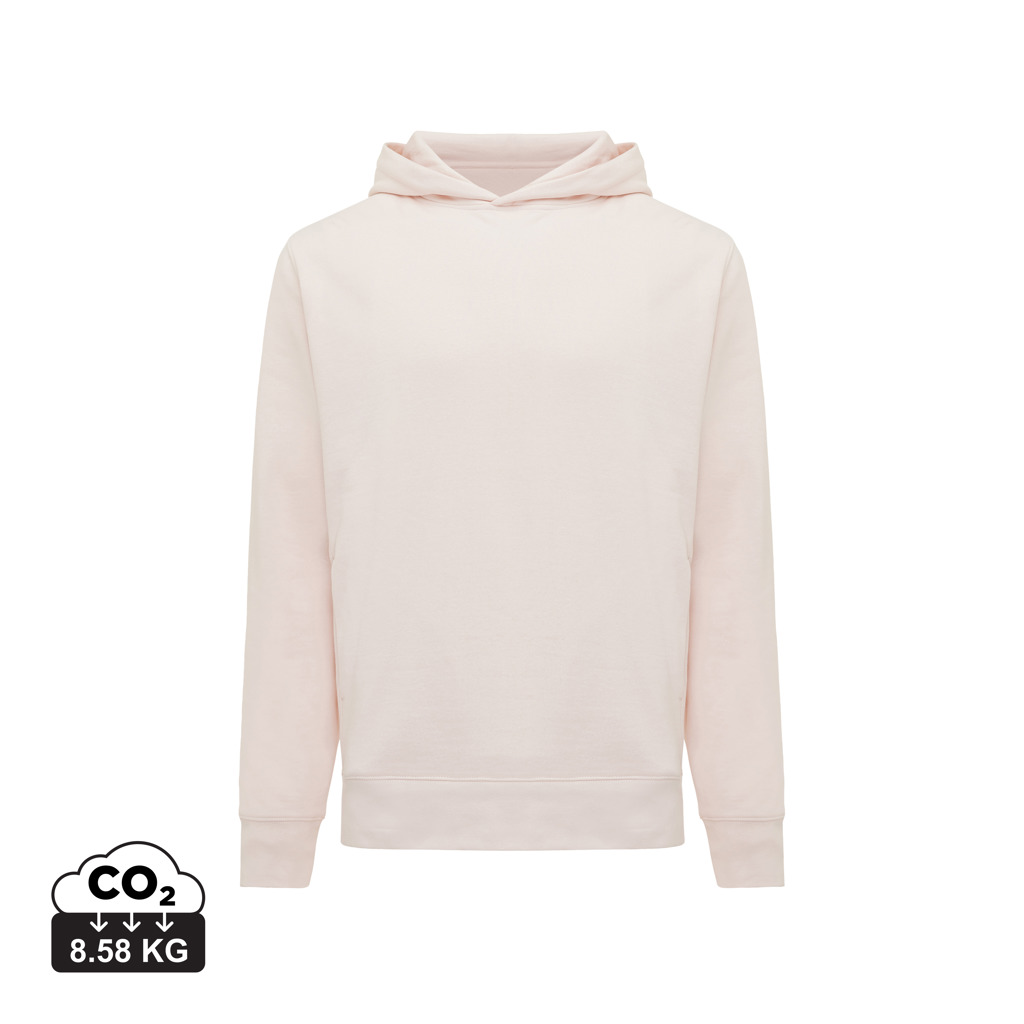 Yengo recycled cotton hoodie with sidepockets, cloud pink