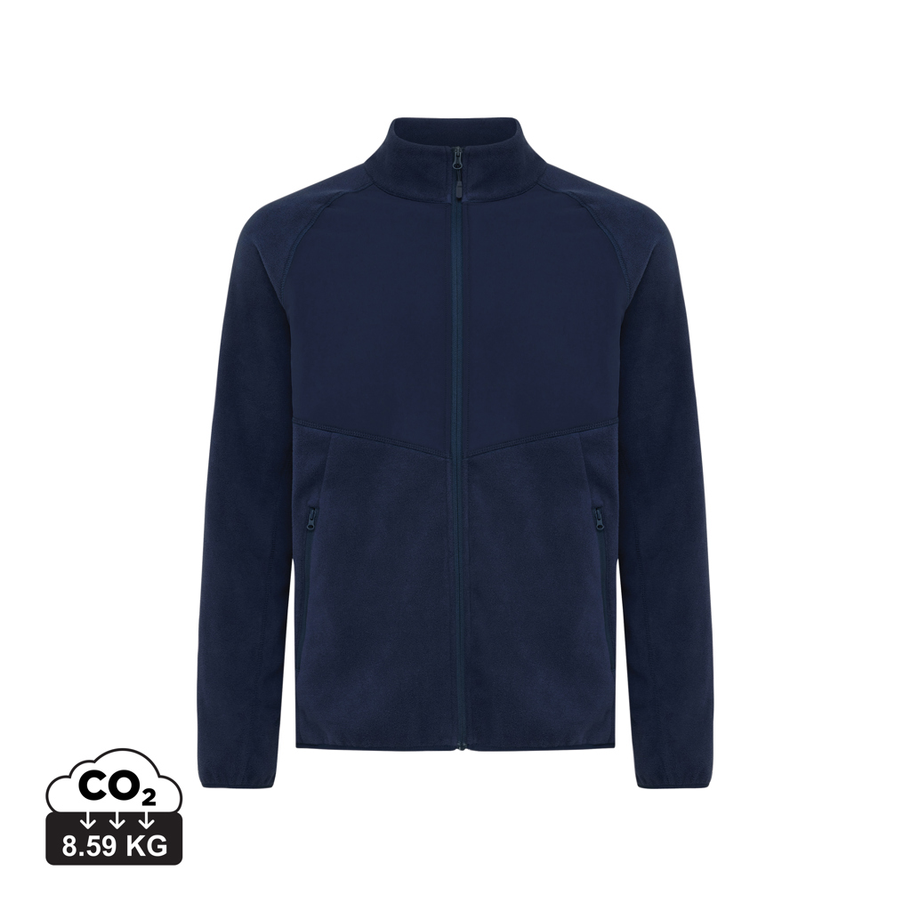 Giacca Talung in micropile con zip in rPET, blu navy