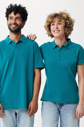 Yosemite recycled cotton pique polo, black