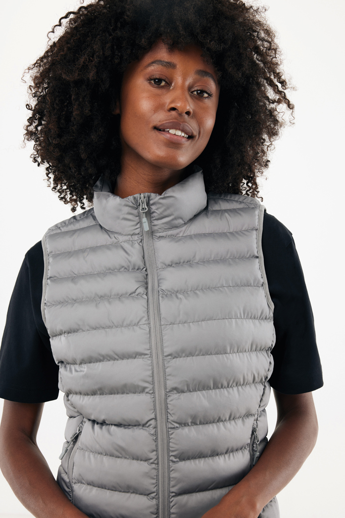 Gilet da donna Meru in rPET, grigio argento