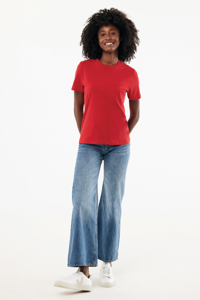 Brett recycled cotton t-shirt, red