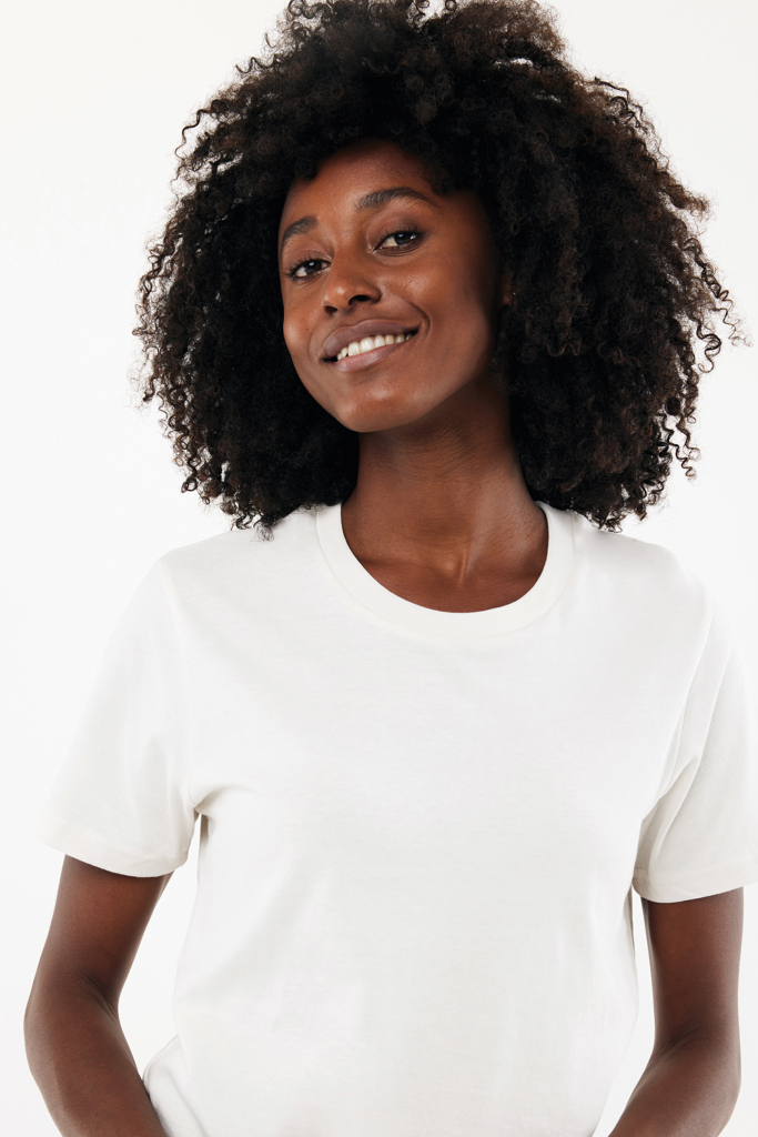 Brett recycled cotton t-shirt, ivory white