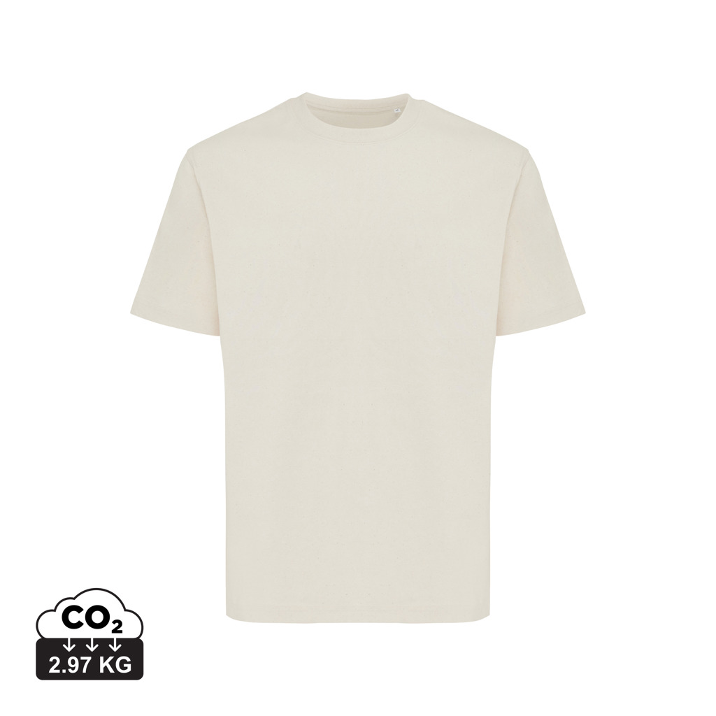T-shirt pesante Nikko in cotone riciclato, natural raw