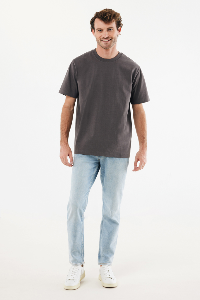 Nikko heavyweight recycled cotton t-shirt, anthracite