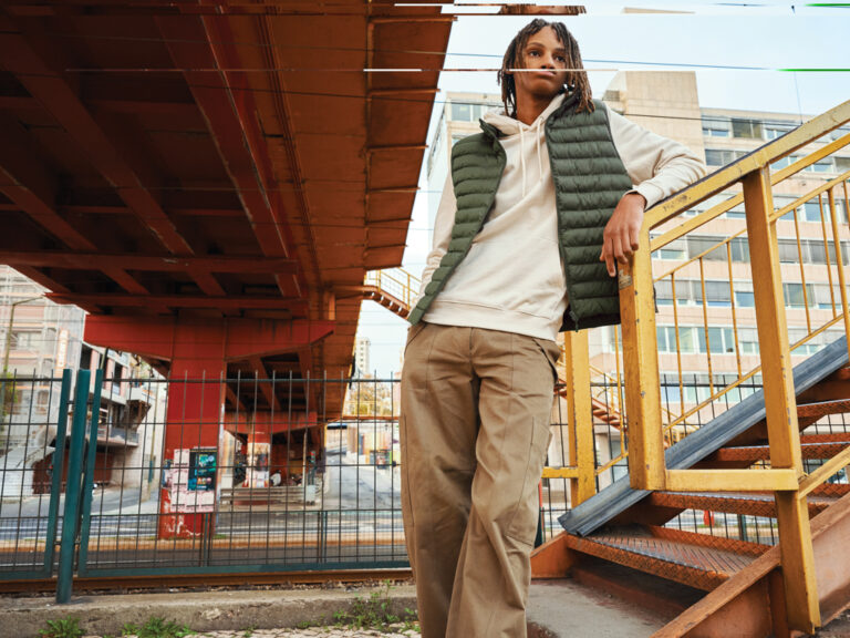 Gilet da uomo Meru in rPET, cachi