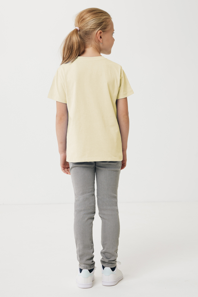 Koli kids lightweight recycled cotton t-shirt, cream yellow