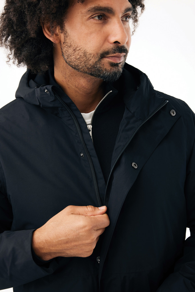 IQONIQ Thelon recycled polyester parka, black