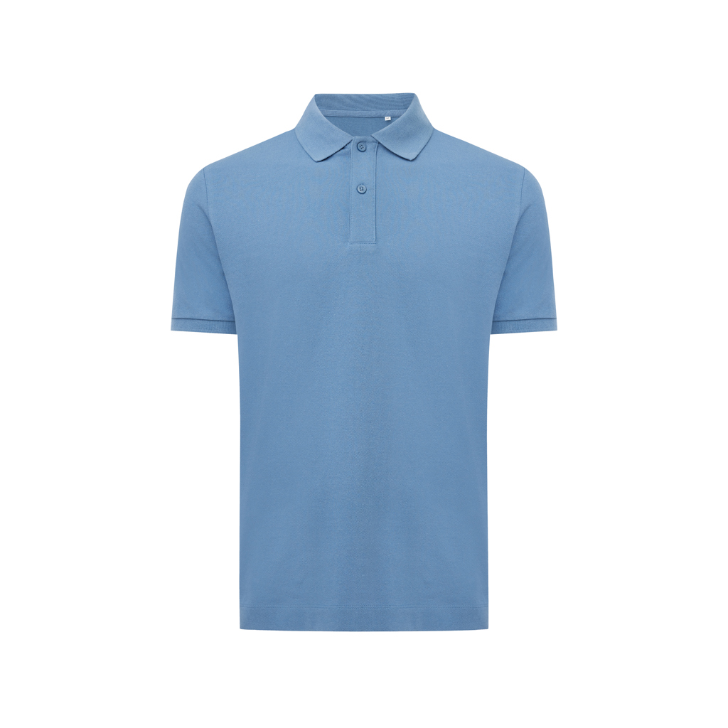 IQONIQ Yosemite recycled cotton pique polo, Moon blue
