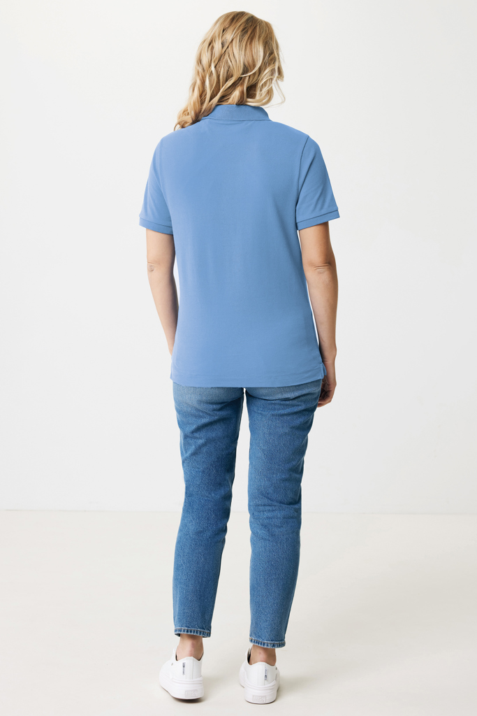 IQONIQ Yosemite Piqué-Poloshirt aus recycelter Baumwolle, moon blue