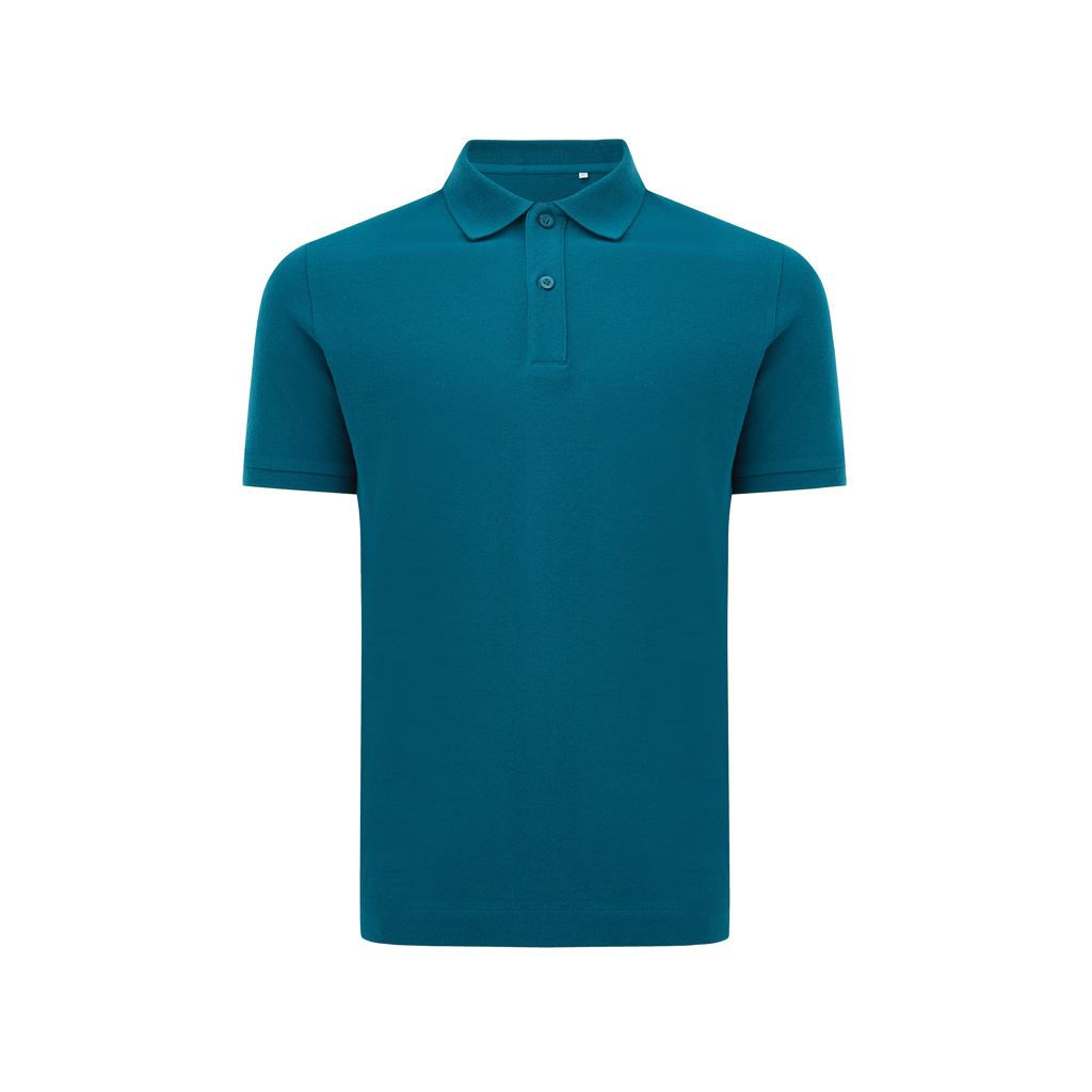 IQONIQ Yosemite recycled cotton pique polo, dark teal