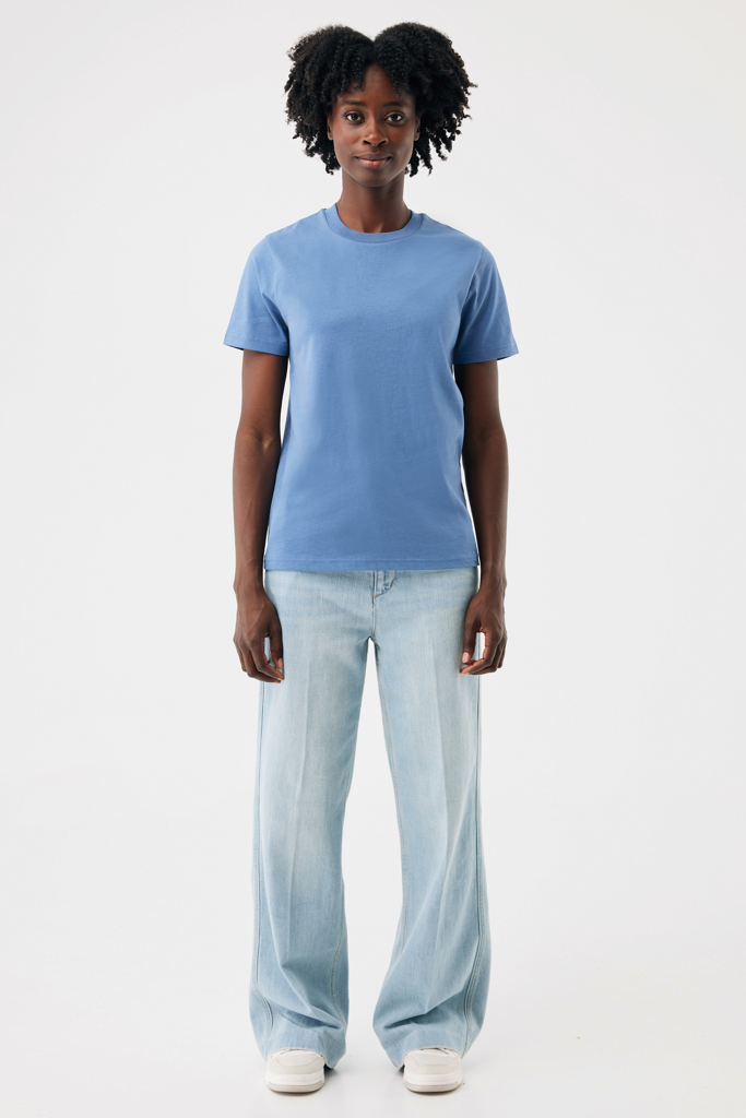 Sierra lichtgewicht gerecycled katoen t-shirt, moon blue