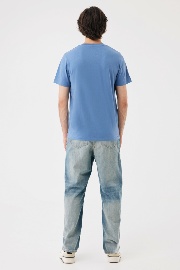 Sierra lichtgewicht gerecycled katoen t-shirt, moon blue