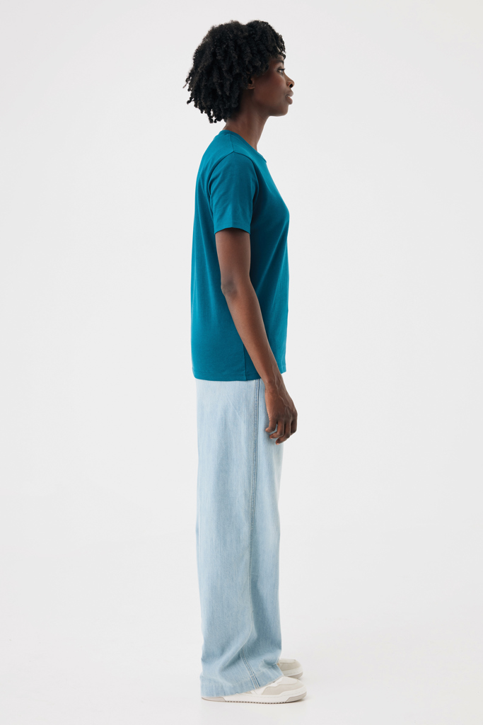 Sierra lichtgewicht gerecycled katoen t-shirt, dark teal