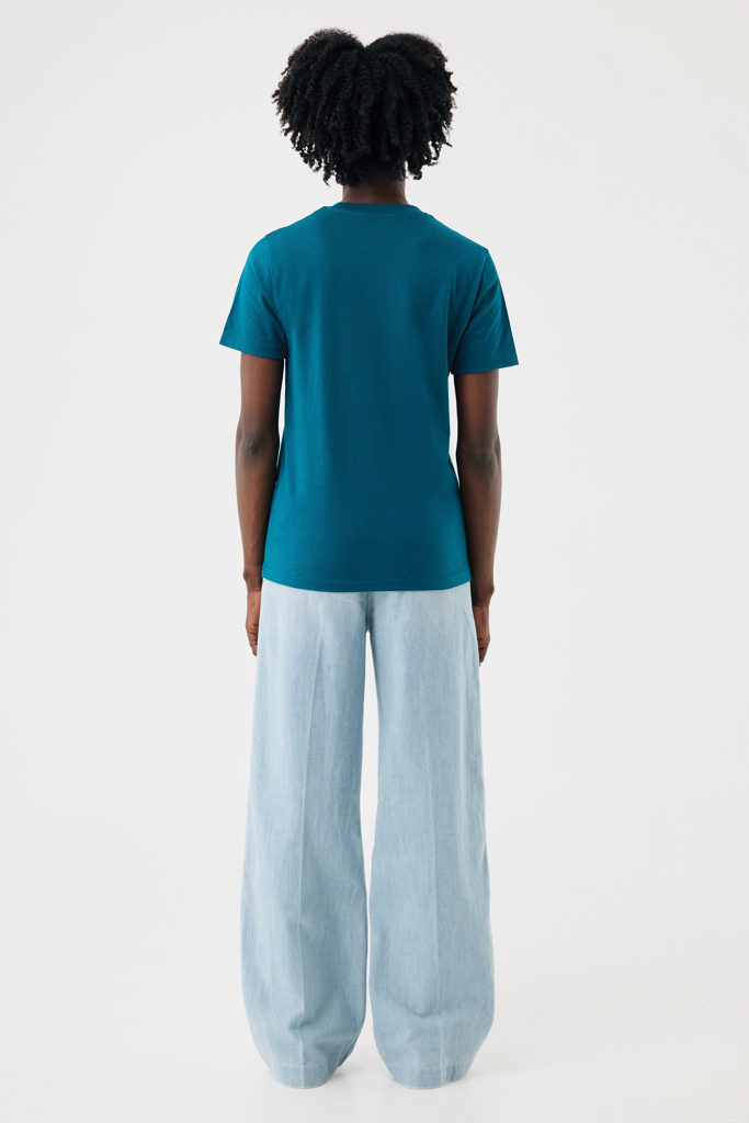 Sierra lichtgewicht gerecycled katoen t-shirt, dark teal