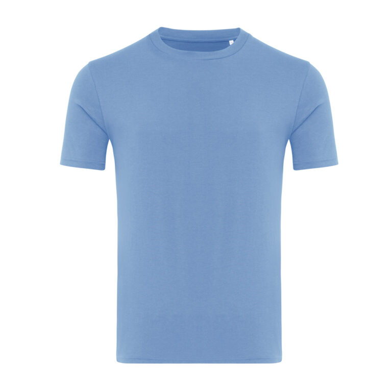 Brett gerecycled katoen t-shirt, moon blue