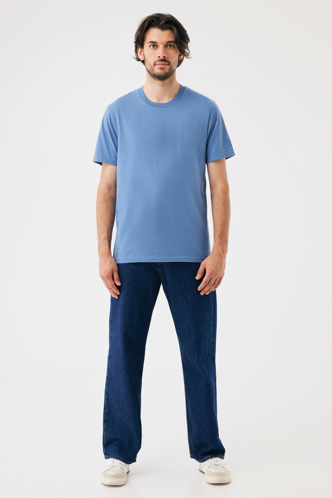 Brett gerecycled katoen t-shirt, moon blue