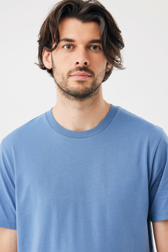 Brett gerecycled katoen t-shirt, moon blue