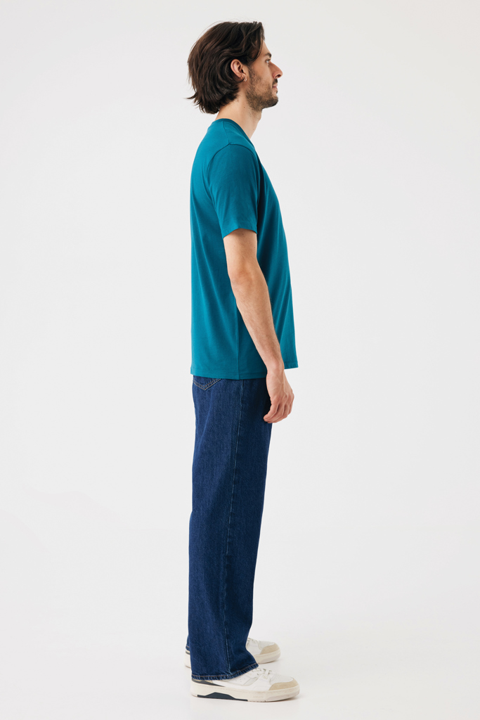 IQONIQ Brett gerecycled katoen t-shirt, dark teal